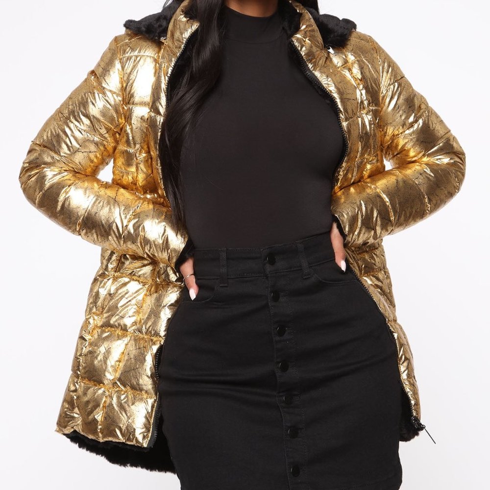Gold Metallic Jacket Double Sided